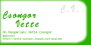 csongor vette business card